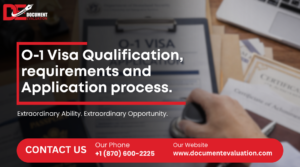 O-1 visa qualifications, requirements, application process, and costs