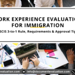 Work Experience Evaluation USA showing USCIS 3-to-1 rule degree equivalency concept