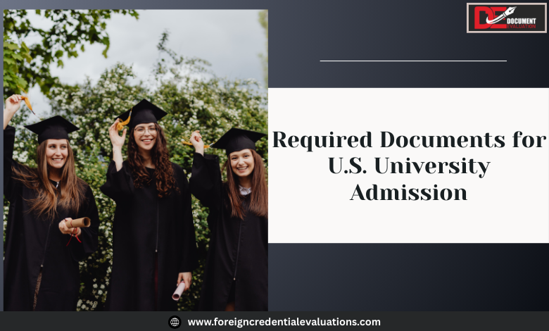 US university admission documents