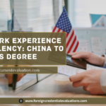 H1B visa work experience conversion process showing degree equivalency evaluation