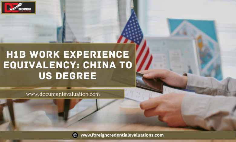 H1B visa work experience conversion process showing degree equivalency evaluation