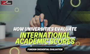 Student reviewing international academic scores and US GPA conversion for university admissions