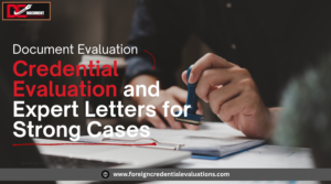 Credential evaluation services documents used for immigration case evaluation