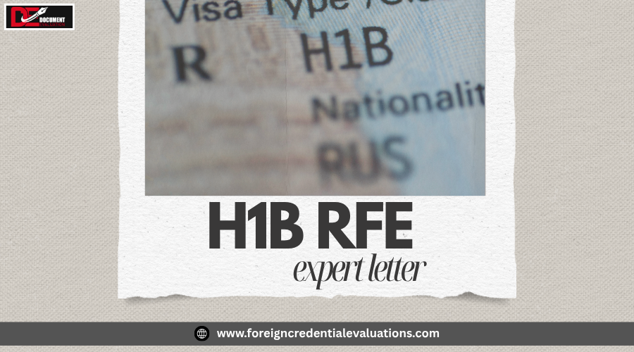 H1B RFE expert letter for specialty occupation petition